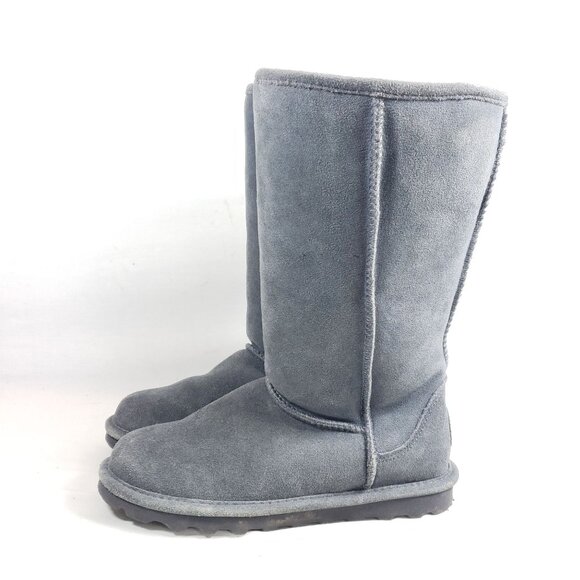 Bearpaw Womens Gray Suede Winter Boots Size 8 With Faux Fur Lining & Durable - Picture 3 of 9